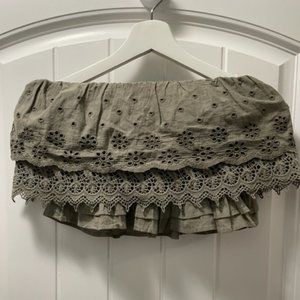 American Eagle Olive Off the Shoulder Top - Women's XS - NWT